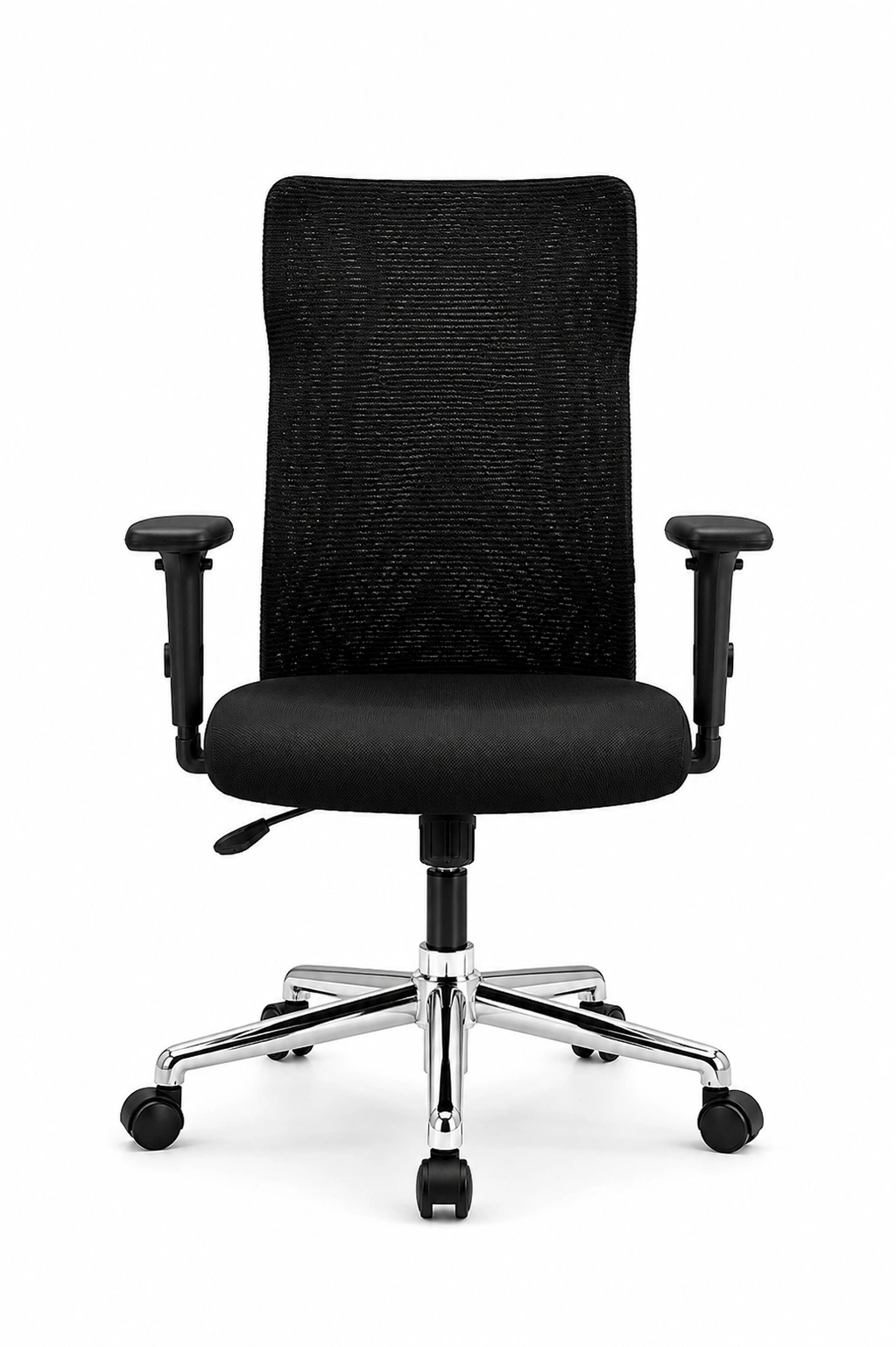 Rod High Back Chair With Adj Arm and Chrome Base 2