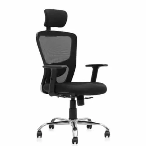 Jazz High Back Chair With Chrome Base