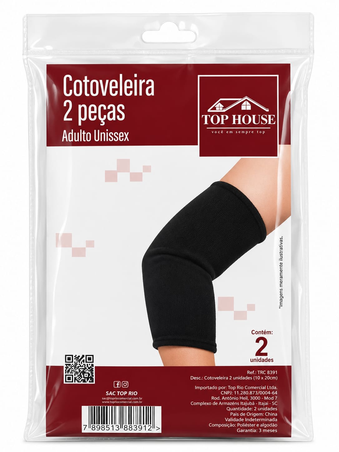 COTOVELEIRA DUAS PEÇAS ADULTO UNISSEX  TOP HOUSE