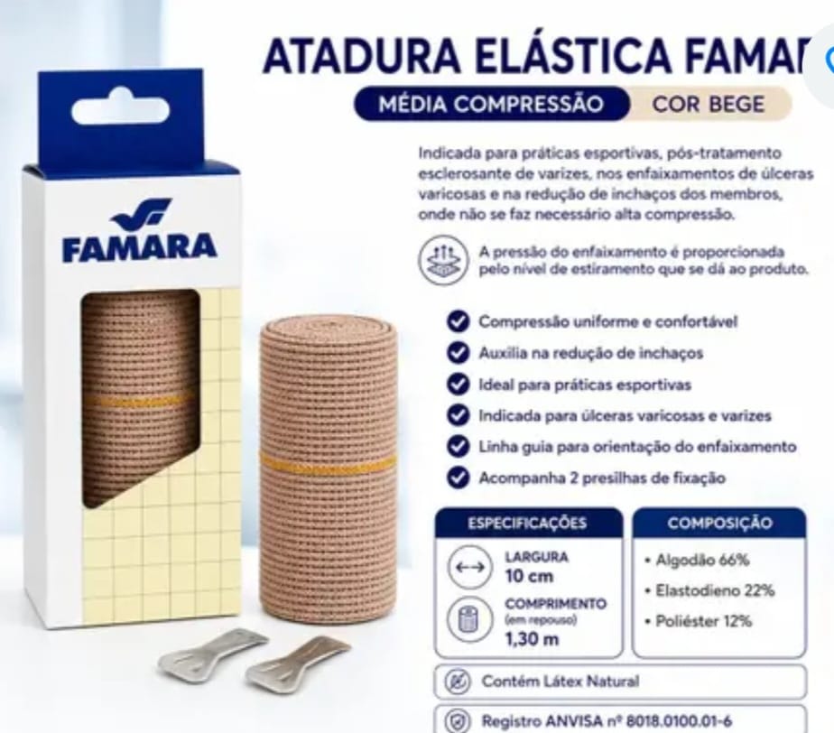 ATADURA ELASTICA DE COMPRESSAO FAMARA