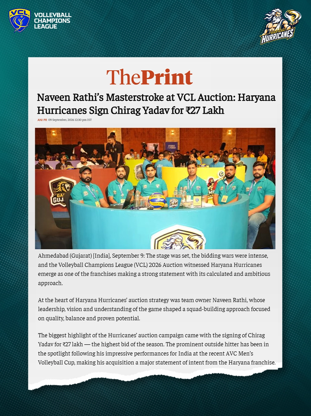 Haryana Hurricanes Rewrite Auction Records With Powerhouse Signings