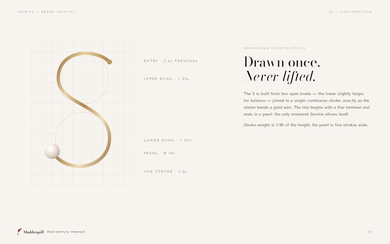 Sevrine monogram construction grid