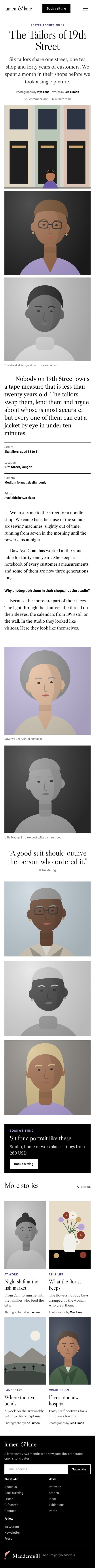 Lumen & Lane story page, mobile