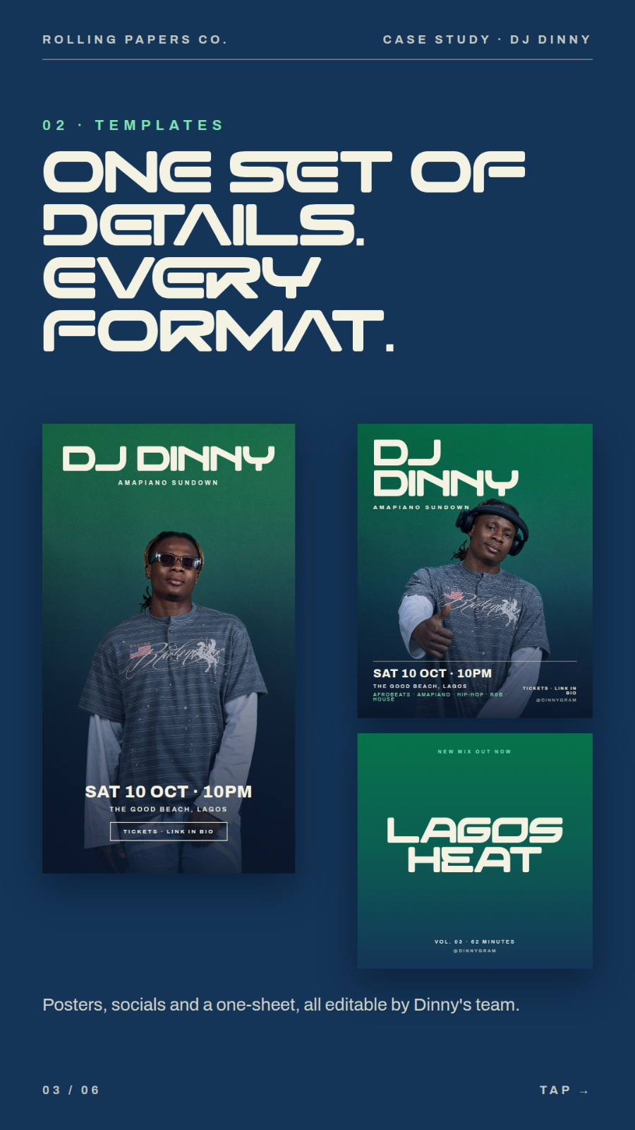 dj dinny — brand identity, frame 9, by ROLLINGPAPERSCO