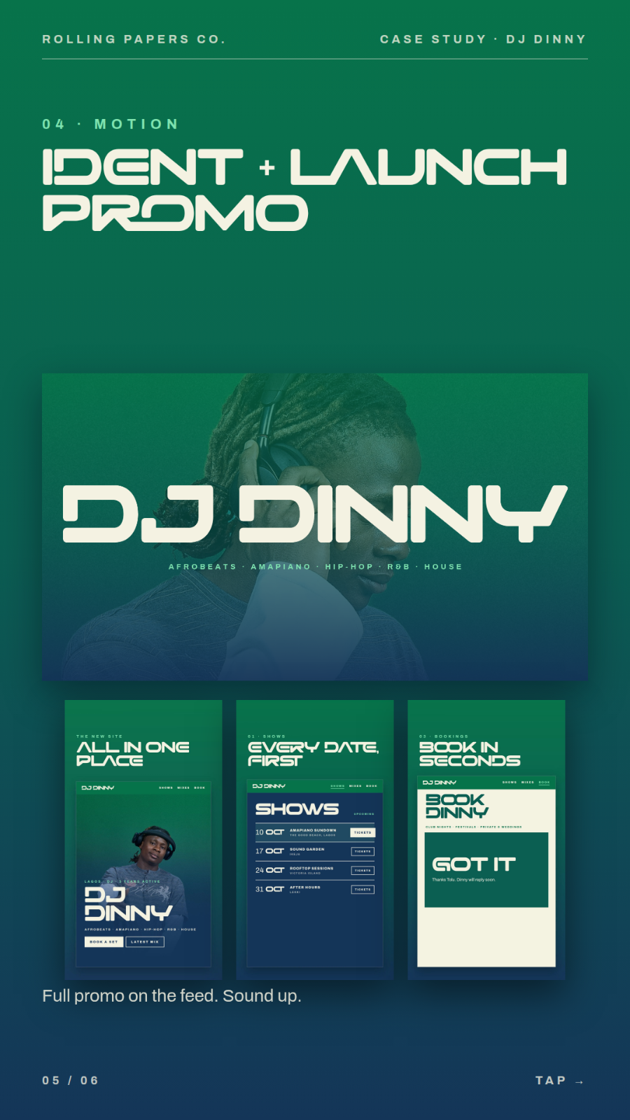 dj dinny — brand identity, frame 11, by ROLLINGPAPERSCO