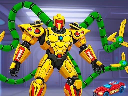 Octopus Robot Car Robot Game 3D