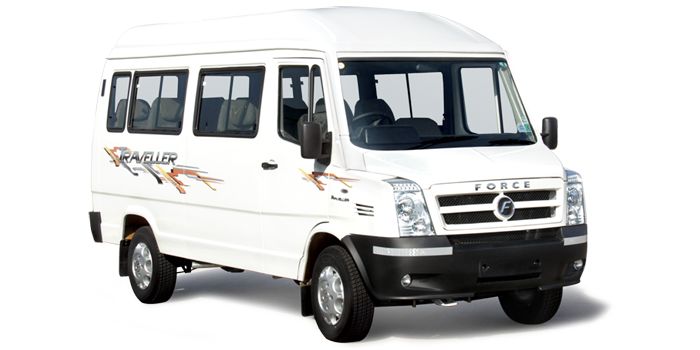 Force 12 Seater Tempo Traveller rental car in Hyderabad