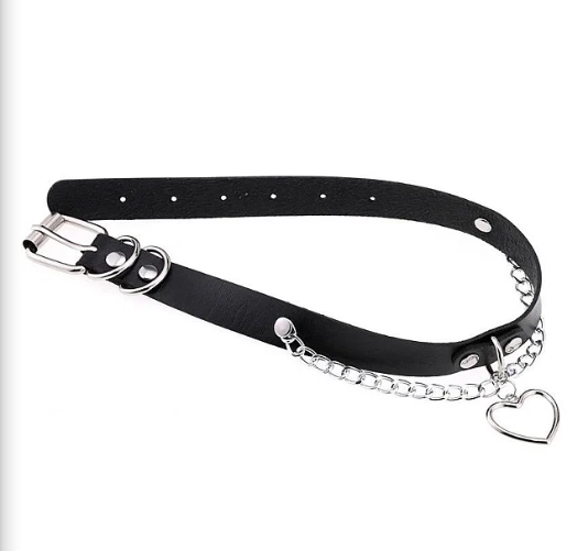 CHOCKER REBITE - COLEIRA COM CORAÇÃO E CORRENTE - SI