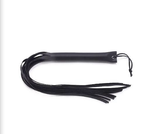 CHICOTE DE TIRAS PRETO - 40 CM