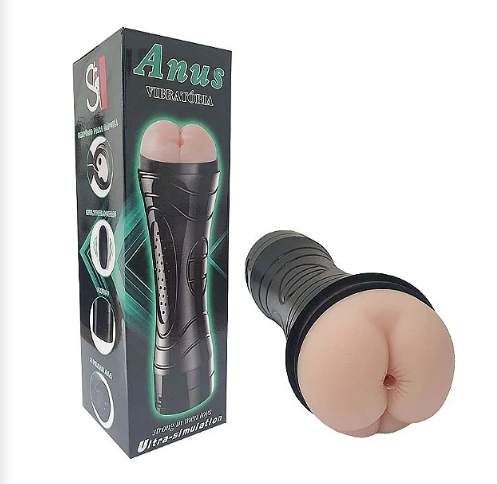 MASTURBADOR ÂNUS COM VIBRADOR EM CYBERSKIN - LANTERNA ÂNUS
