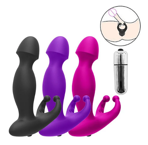 VIBRADOR DE PRÓSTATA COM ANEL E BULLET - 13,8 X 3,0 CM PRETO