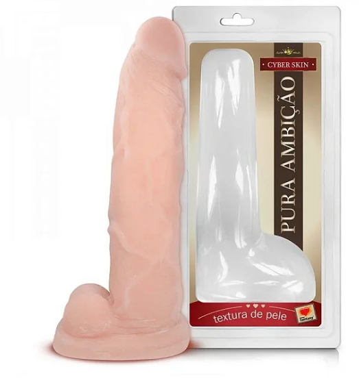PRÓTESE DE CYBERSKIN MACIÇO C/ ESCROTO - 27 X 6 CM