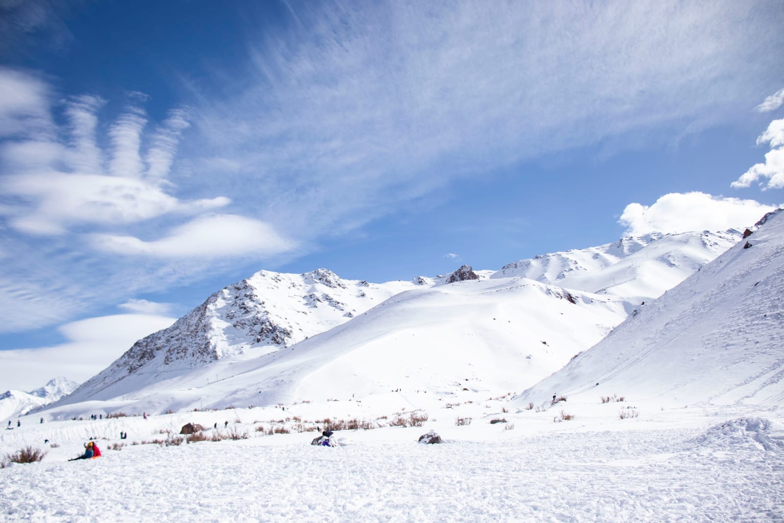 Snow-covered Andes above Los Penitentes, Argentina