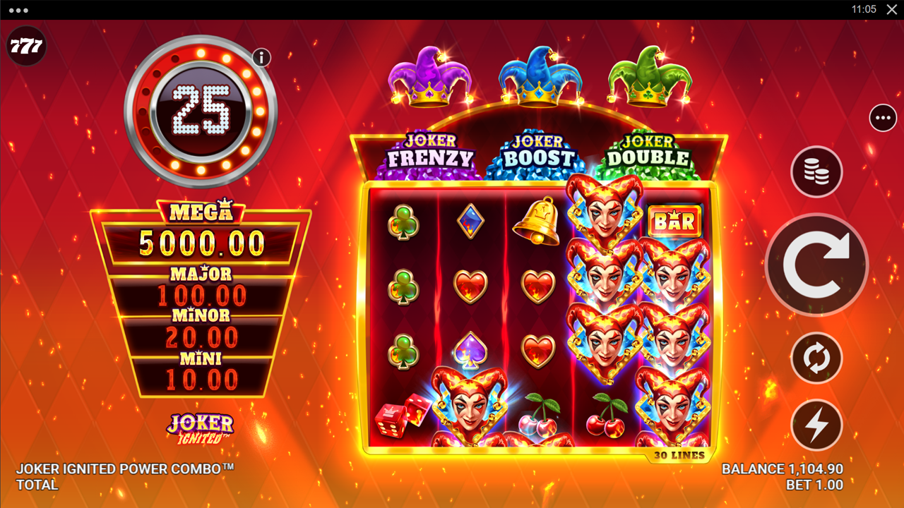 Eerste Ignition Level met Joker Stacks