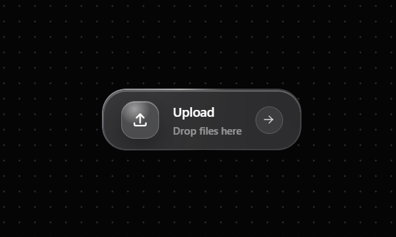 Premium Buttons Glass Shader Upload Button React component built with Tailwind CSS