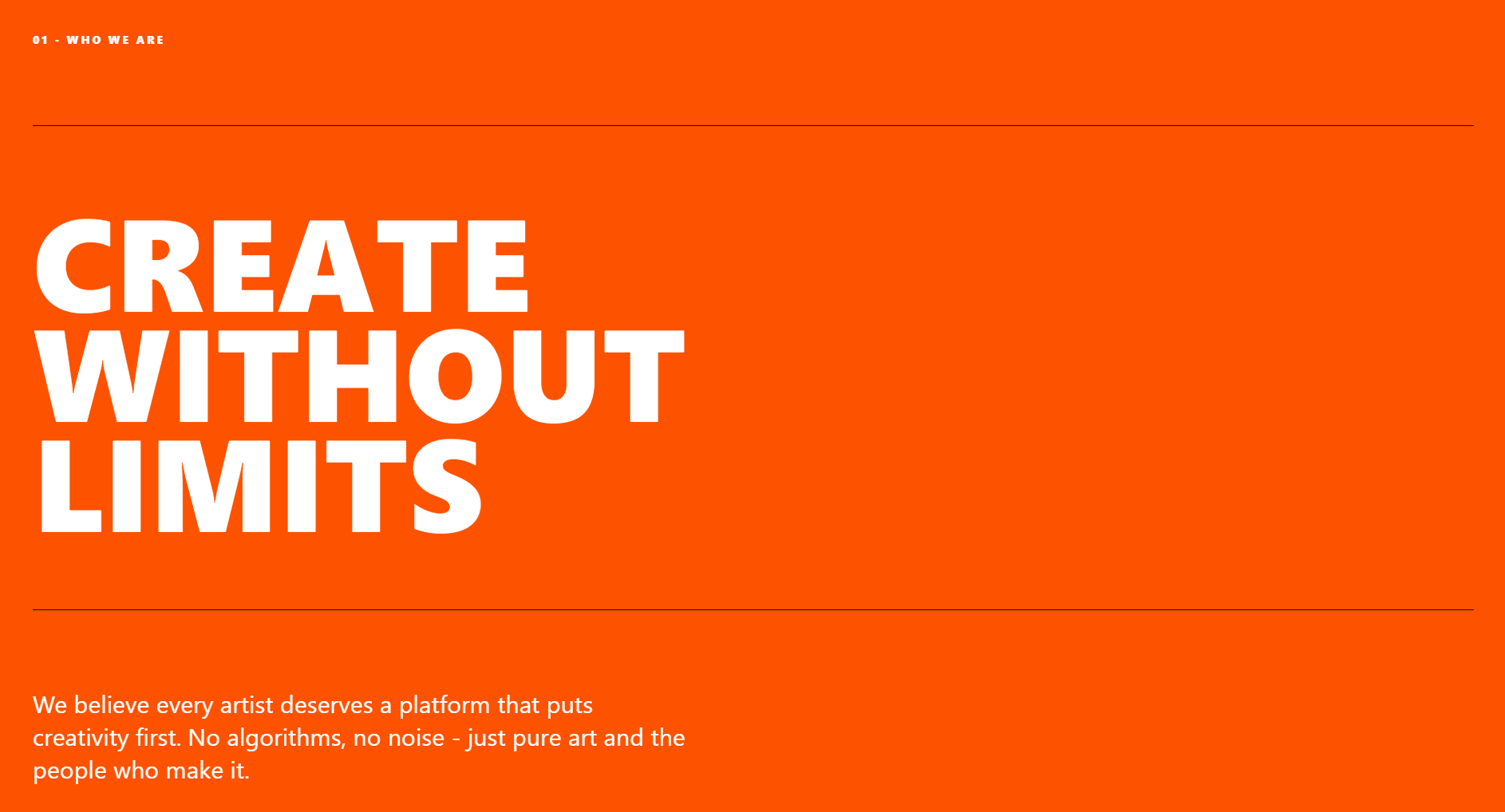 Free Hero Flow Art Story Scroll React component built with Tailwind CSS