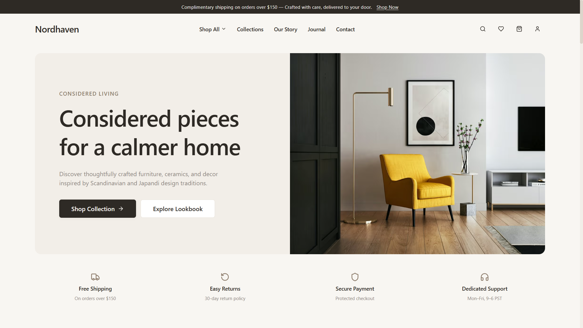 Nord Haven – Premium Next.js eCommerce Template with Stripe integration