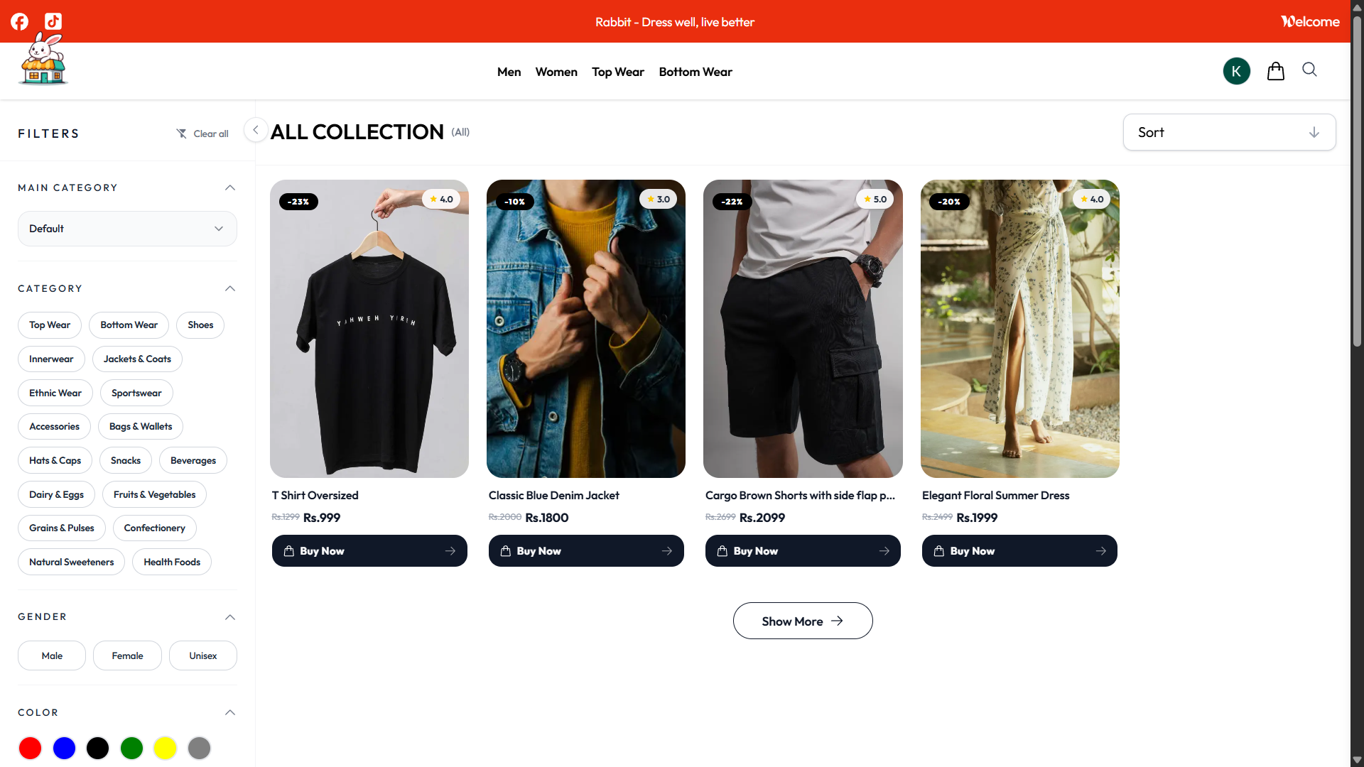 Rabbit – A Full Stack Next.js Ecommerce Template with a real and functional Admin Panel with Modern Design