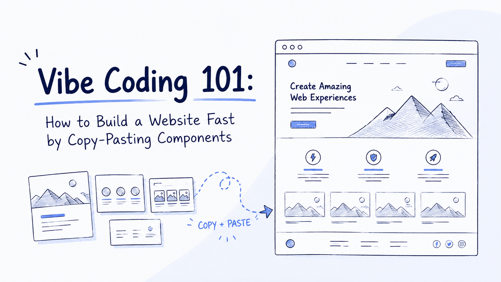Vibe Coding 101: How to Build a Website Fast by Copy-Pasting Components