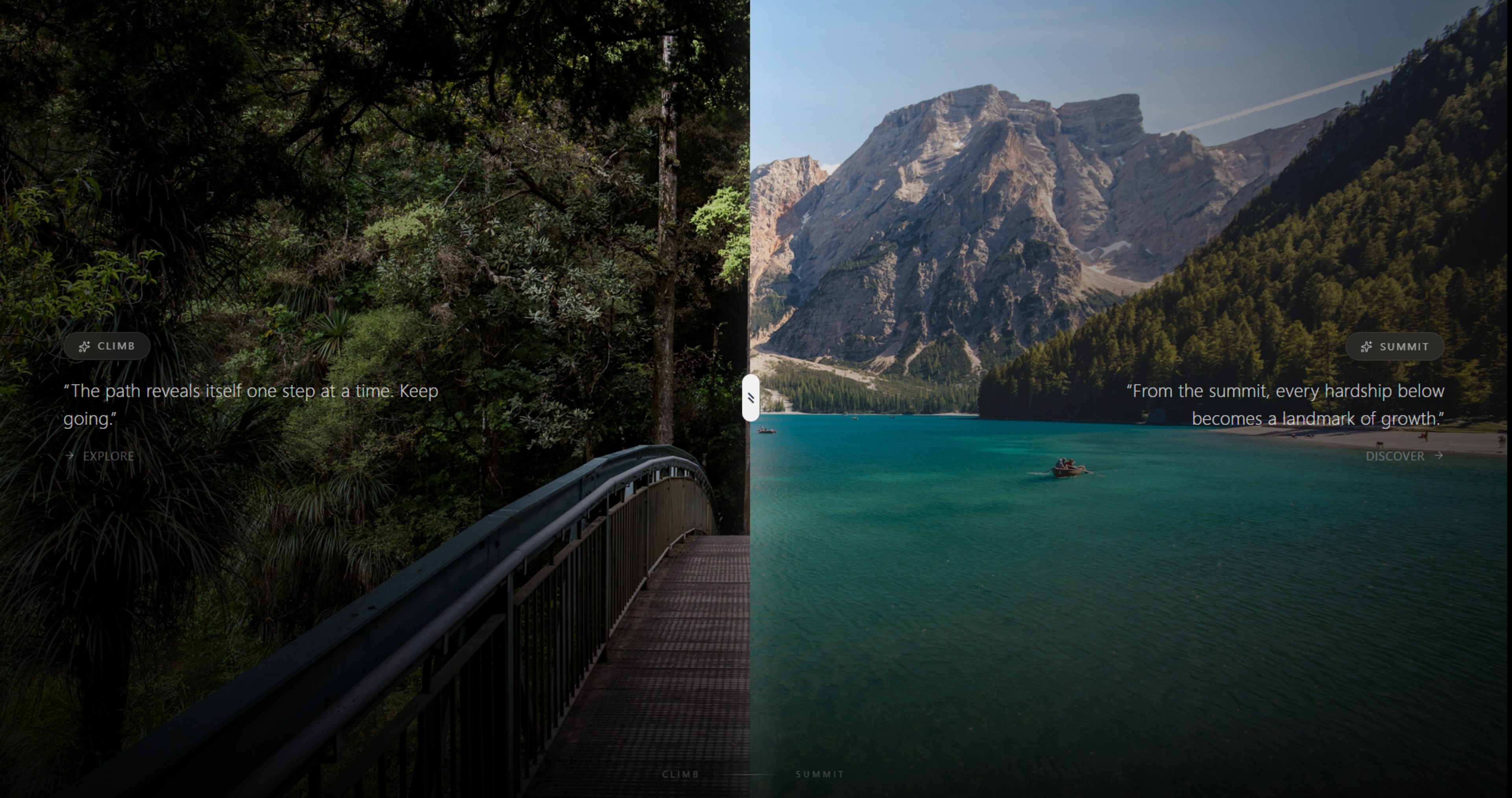 Free Showcase Image Comparison Sliders React component built with Tailwind CSS