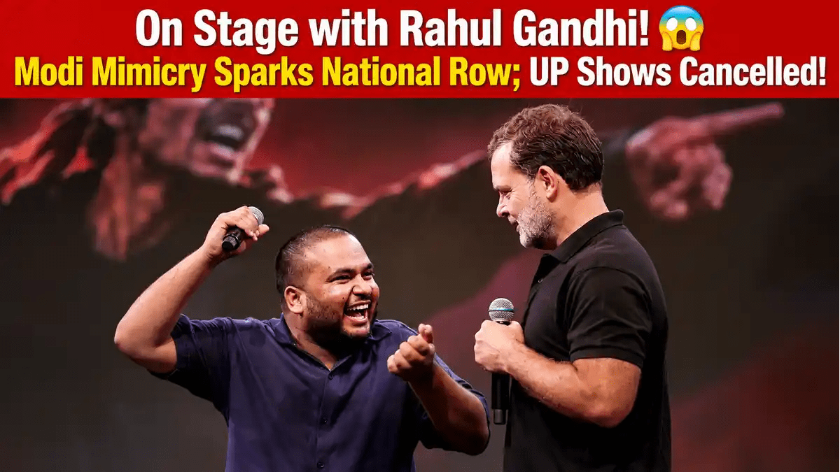 Rahul Gandhi addressing youth and students at public convention amidst political row over Modi mimicry
