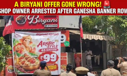 Biryani Shop Owner Arrested in Tirunelveli Over Controversial Ganesha Banner