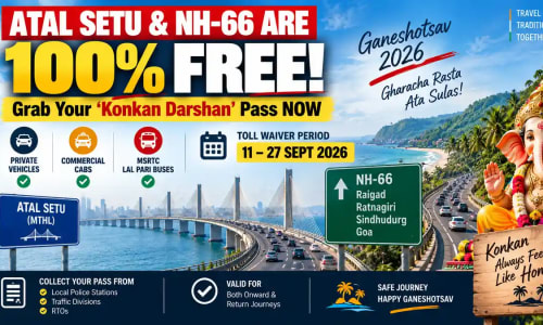 Maharashtra Toll Waiver 2026: Free Konkan Pass for NH-66 & Atal Setu