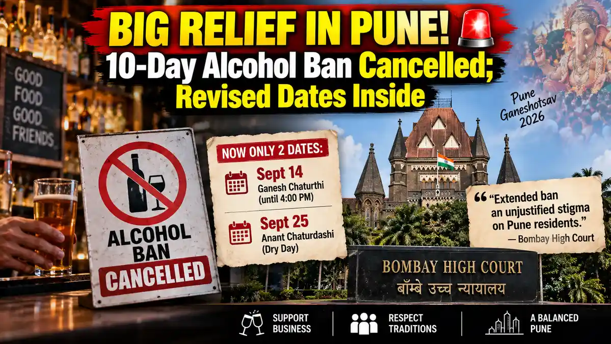 Pune Ganeshotsav Liquor Ban: High Court Scraps 10-Day Order, Limits to 2 Days