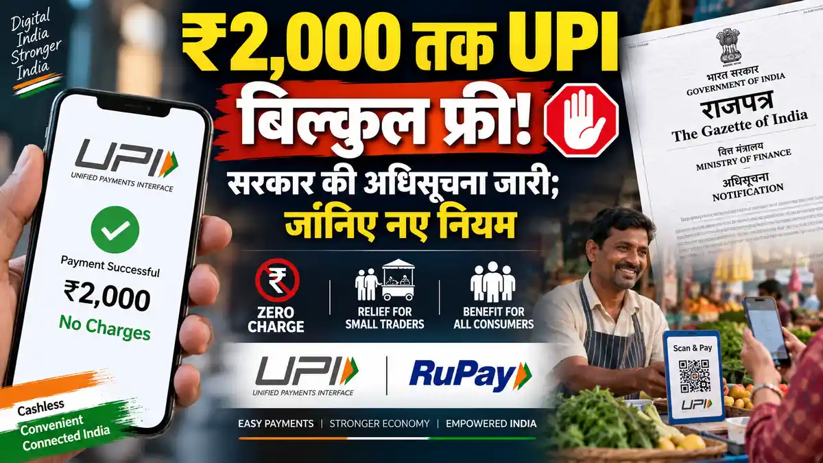 UPI पेमेंट पर वित्त मंत्रालय की अधिसूचना: ₹2,000 तक लेनदेन बिल्कुल फ्री; MDR पर नई बहस