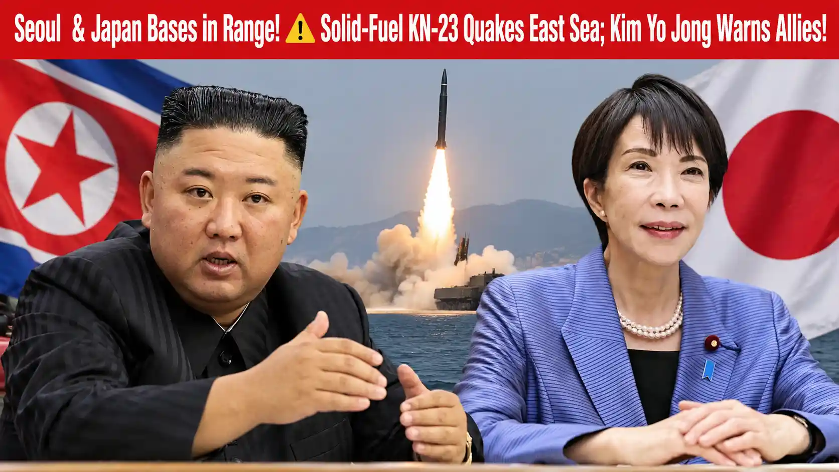 North Korea Fires Dual Solid-Fuel Ballistic Missiles from Wonsan into East Sea; 600-Km Trajectory Signals Direct Retaliation to Allied ‘Pacific Vanguard’ Drills