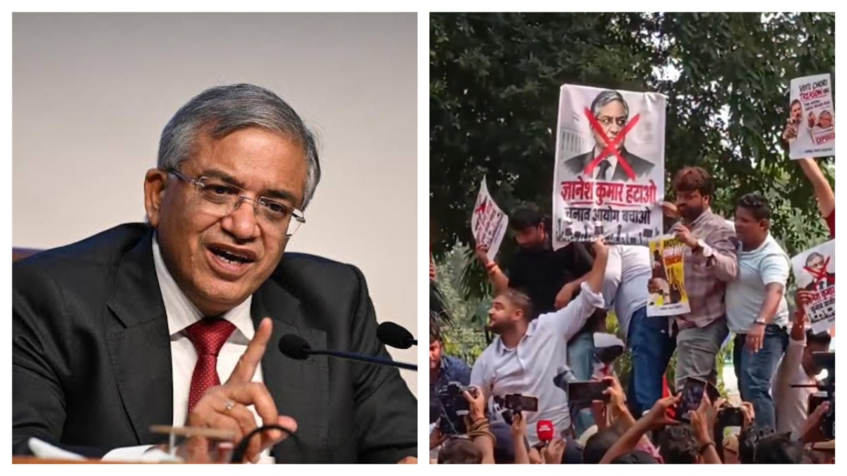 Crisis of Credibility: Indian Youth Congress Protests Against CEC Gyanesh Kumar in Delhi as Internal ECI Dissent Sparks Political Firestorm