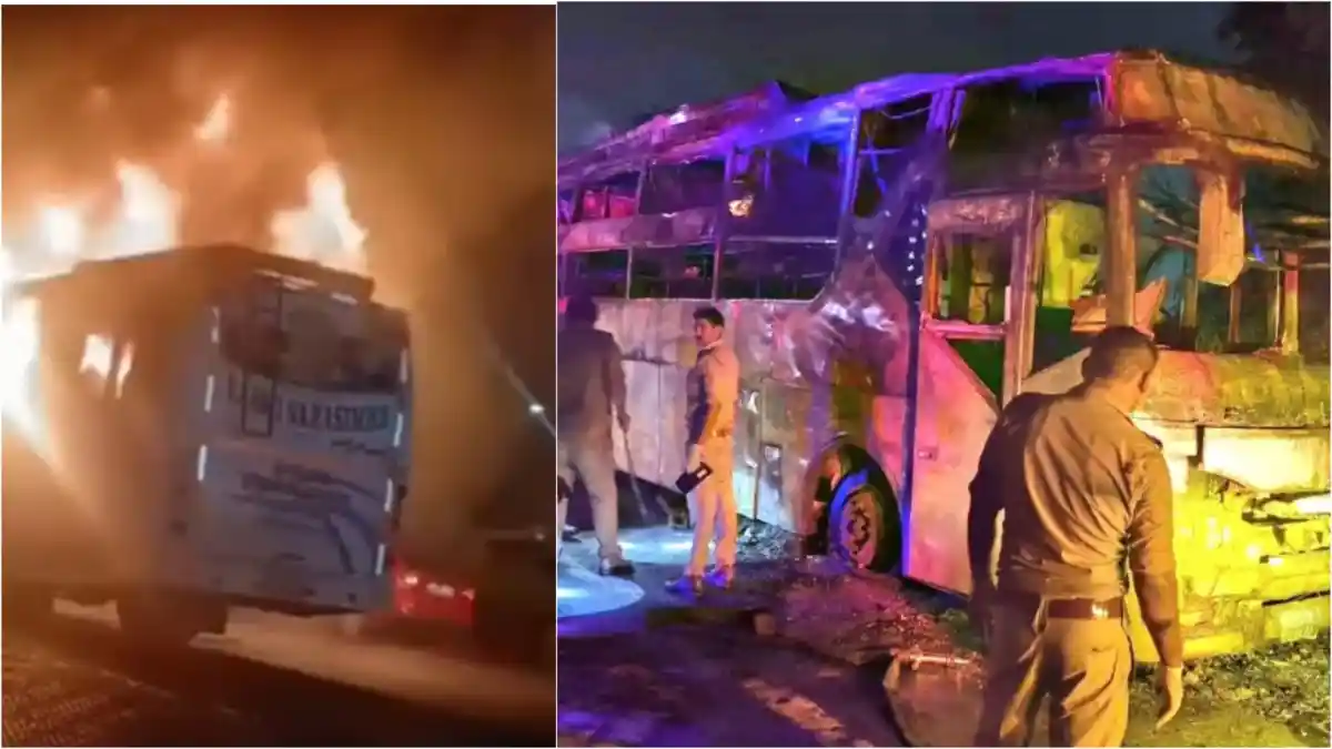 Yamuna Expressway Sleeper Bus Fire: 9 Dead Near Greater Noida; CM Yogi Orders Probe Into Missing Emergency Exits