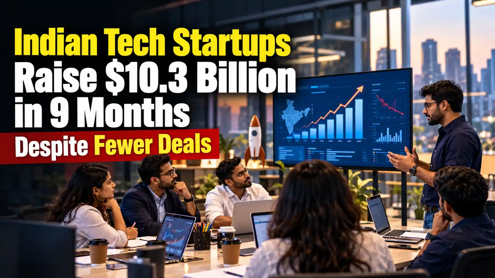 Indian Tech Startups Raise $10.3 Billion in 9M 2026 Despite 38% Drop in Funding Rounds