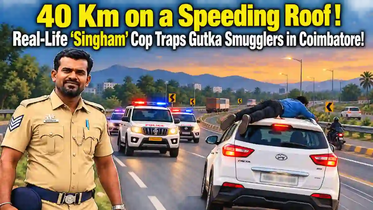 Coimbatore Cop Clings to Speeding SUV for Nearly 40 Km, Gutka Smugglers Arrested