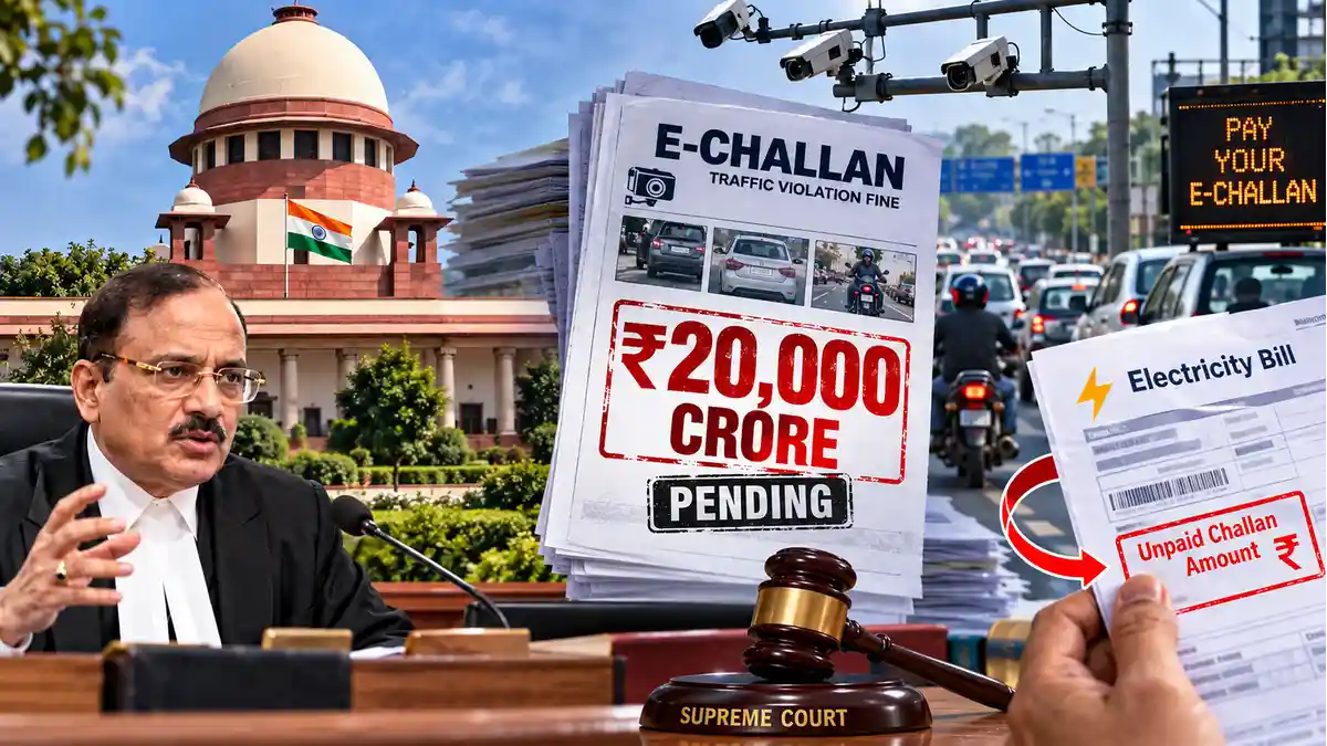 ₹20,000 Crore Traffic Fine Gap: Supreme Court Pushes States Beyond Digital Detection to Enforce E-Challan Recovery