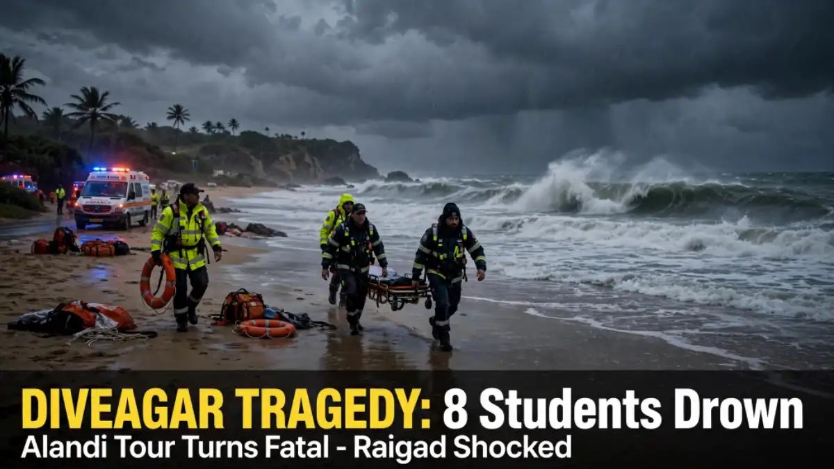 Diveagar Beach Tragedy: 8 Students From Alandi's Winners Academy Drown in Raigad
