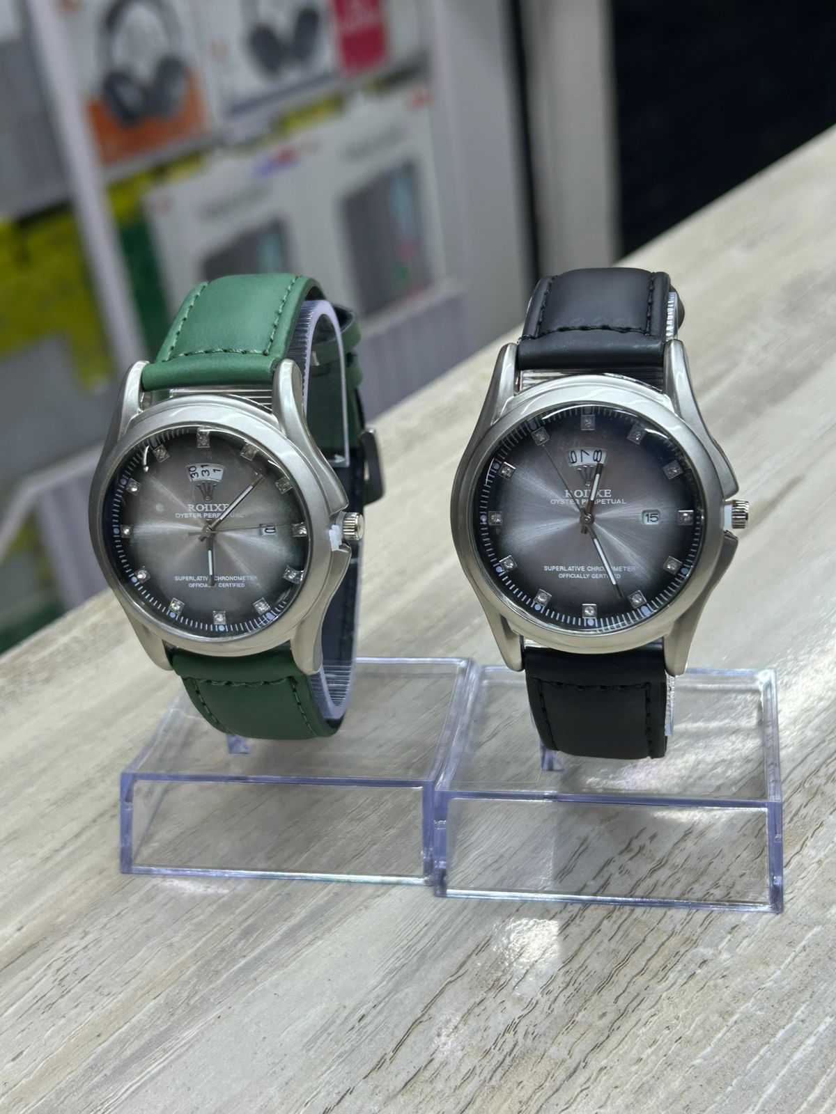 Rolex rubber strap watch