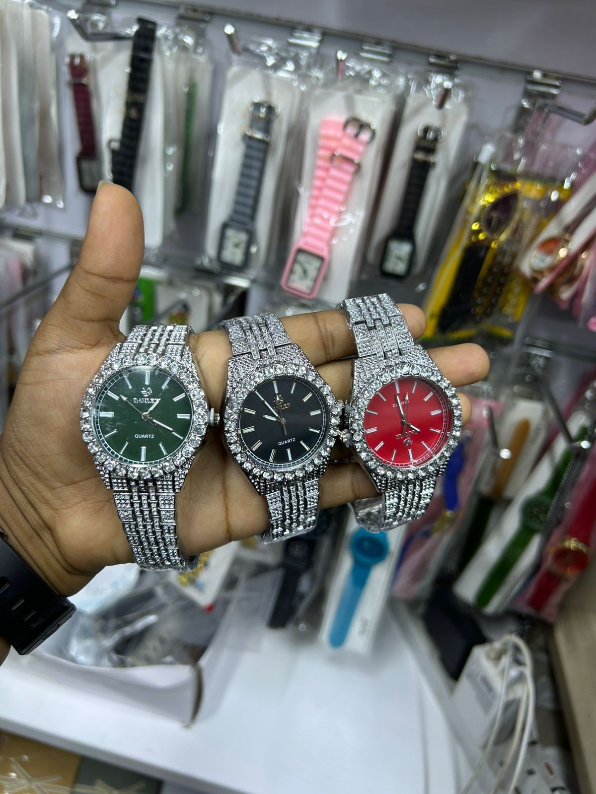 Men iced watch