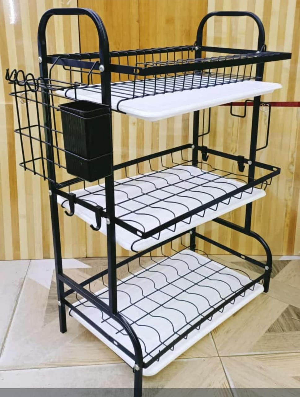HEAVY-DUTY EXECUTIVE 3-TIER DISH RACK