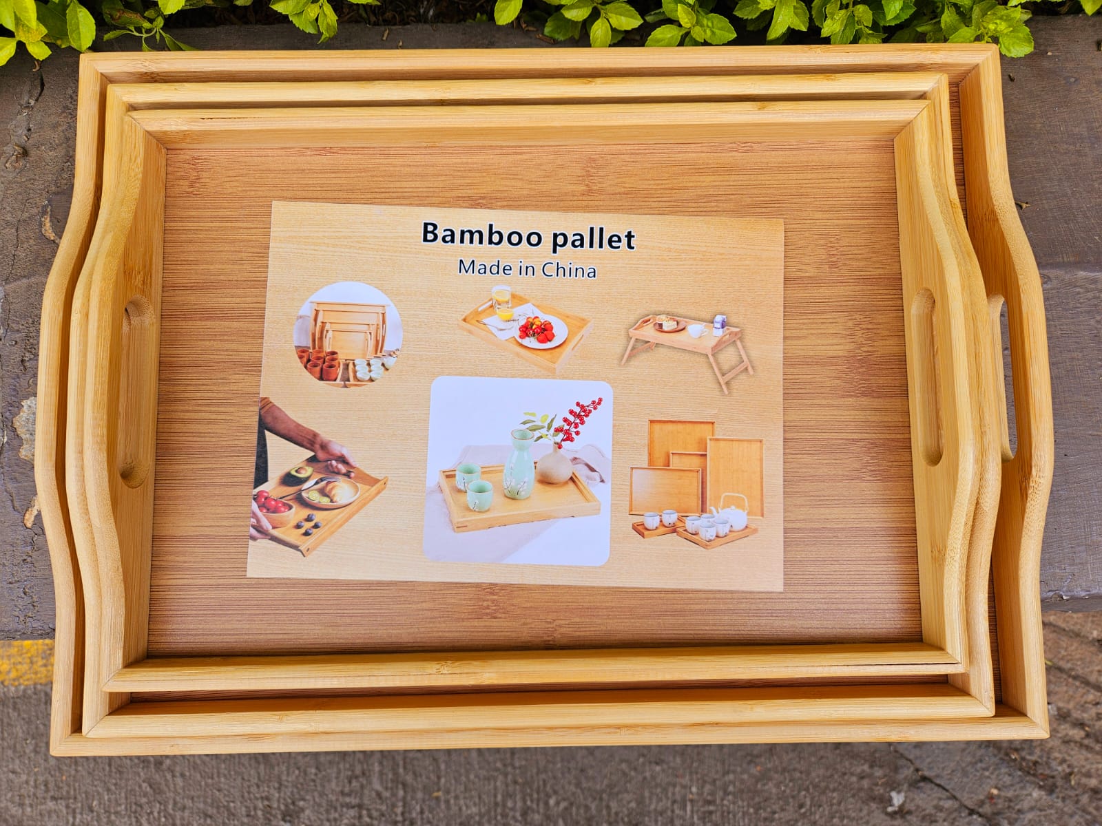 Classic style Bamboo tray