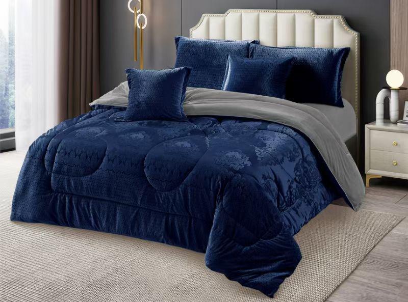 Premium Luxury 6-Piece Embossed Silk Velvet Duvet Set