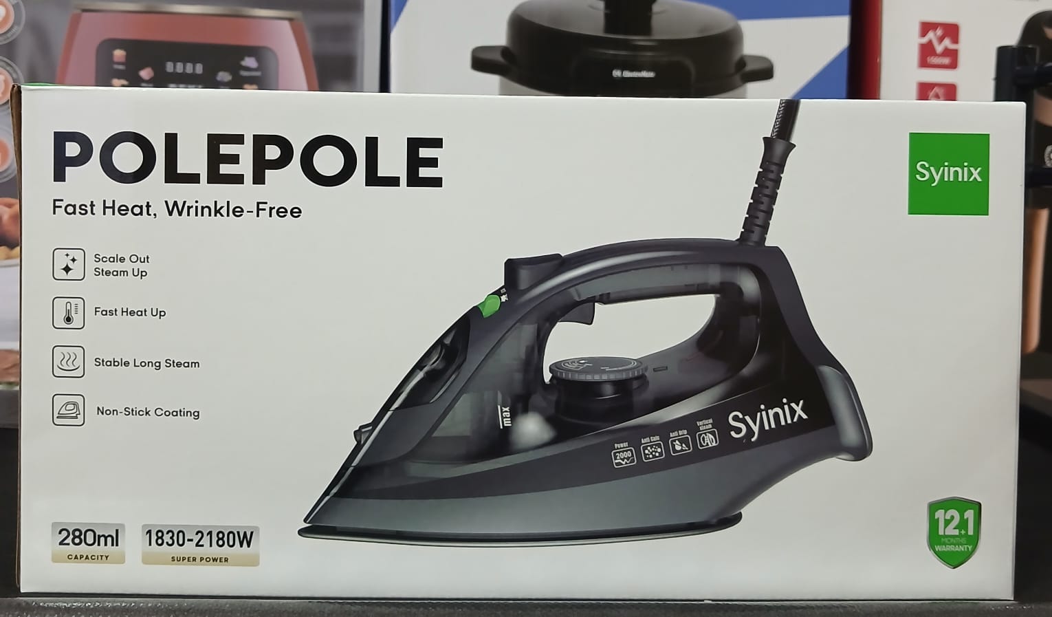 Syinix "PolePole" 2180W High-Performance Fast-Heat Steam Iron Box