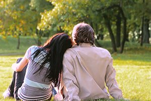 couple in meadow
