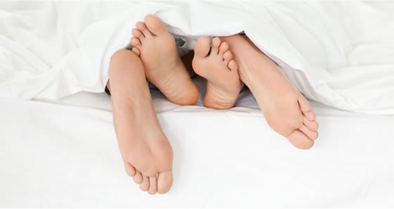 feet in bed