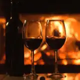Frio, vinho e música