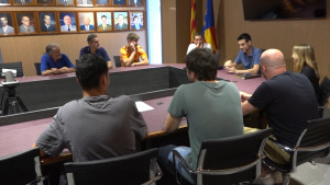 Recepció al primer equip masculí de bàsquet