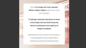 Martíapi denuncia que s'ha utilitzat la seva imatge en el cas de l'agència de viatges