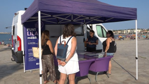 El punt lila fa parada a l'Escala