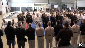 La sala polivalent es converteix en dojo amb motiu del seminari nacional