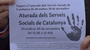 Protesta per les agressions a treballadors socials